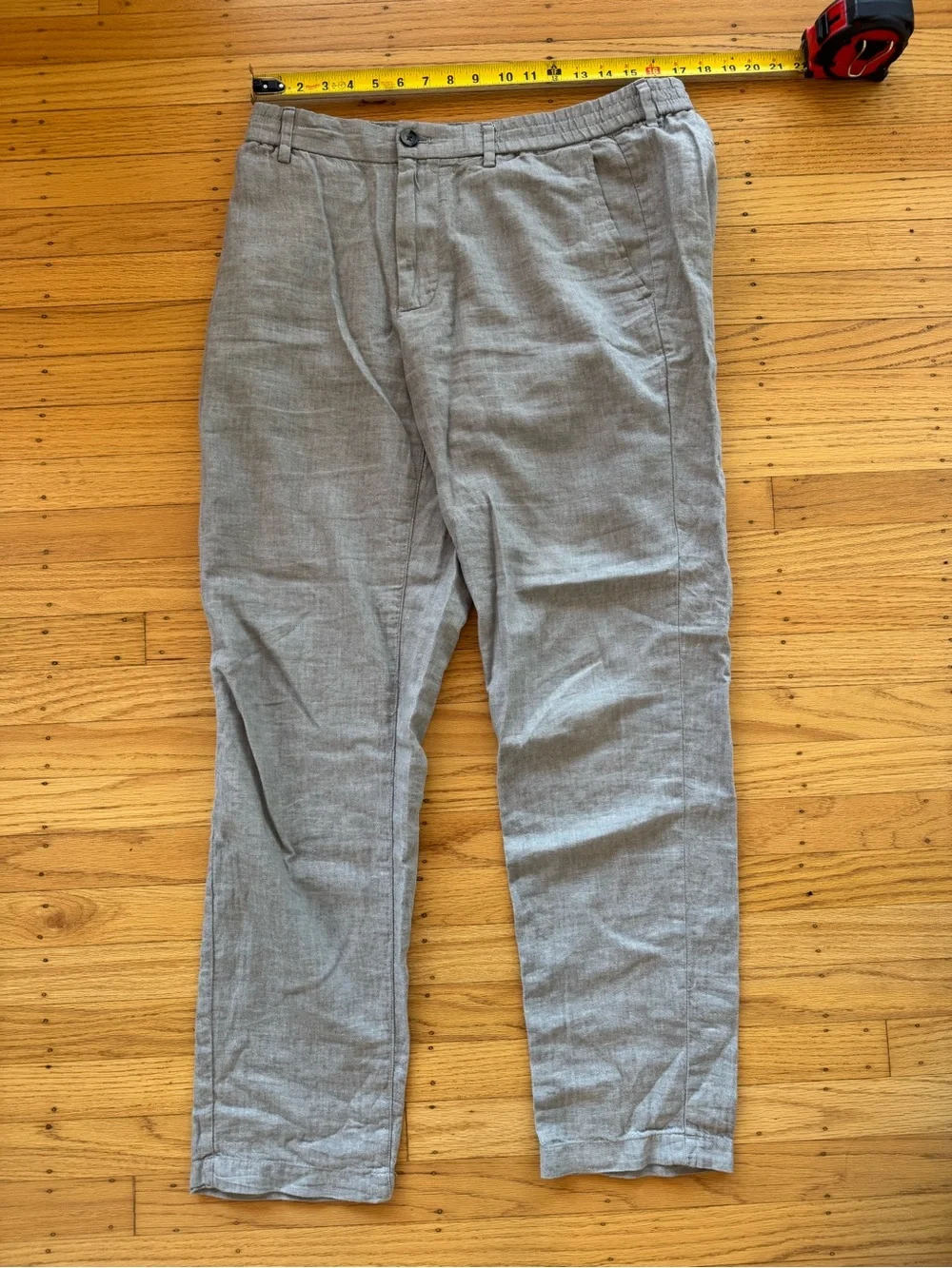 Banana Republic Linen Blend Mason Athletic Pants Mens 34x32 Gray